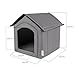 Petsona Hundehöhle Hundehütte Faltbare Mit Herausnehmbarem Dach Hundehaus Hundebett Katzenbett Haustierbett Schlafplatz Größe L, Grau