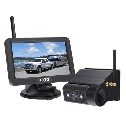 Amazon.co.jp: OBEST ソーラーワイヤレスバックモニター 5インチ