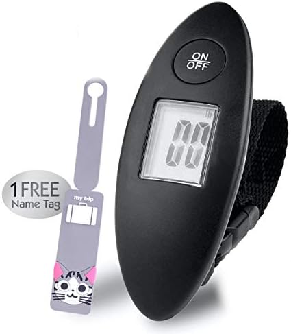 G.F. Luggage Scale Hang Scale 110 Lbs Digital Scale Travel Accessories Light and Easy to Carry, with 1 Luggage tag