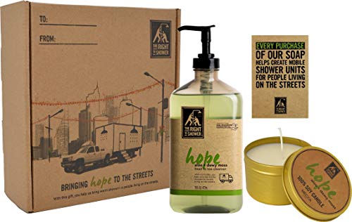 Holiday Hope Body Wash and Candle Gift Set, The Right to Shower