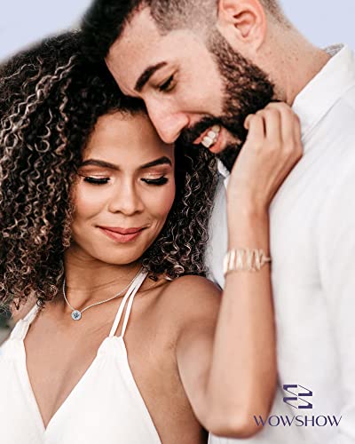 Wowshow Moissanite Silver Necklace For Women 925 Sterling Silver 1Ct Moissanite Pendant Necklace Solitaire Diamond Necklaces For Girls Mom Birthday Mothers Day Gifts 16 Inches #TOP1