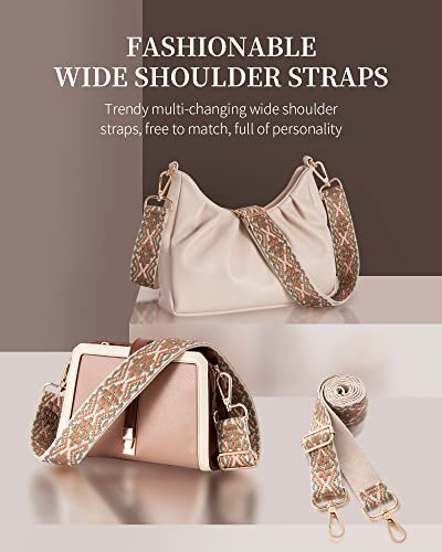 Image of LIVACASA Adjustable Purse Strap Replacement for Women, 1.5 inch Wide Crossbody Shoulder Strap Boho Handbag Strap Guitar Strap