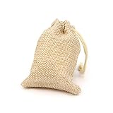 ◈Material: Poliéster imitación Arpillera. El material de nuestra bolsa de yute hará que la durabilidad, la resistencia de esta sean muy altas.