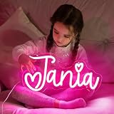 Binager Custom Neon Signs Personalized, Custom-made LED Name Letters Logo Sign, Dimmable Customizable Acrylic Light Sign for Bedroom, Wedding Event, Birthday, Parties, Lash Bar Business Wall Decor-(1-3 Line)
