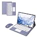Produktbild Bueuwe Tastatur Hülle für Samsung Galaxy Tab S7 FE/S7 Plus/S8+ 12,4 Zoll  Abnehmbare Kabellose Tastatur Mit S Pen-Halterung, Bluetooth-Maus,Purple with toupad