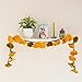 Produktbild Paper High Handcrafted Felt Flower Garland | 160cm Long with 20 Flowers | Hand Felted Hanging Decoration | Garden Garlands and Bunting Alternative | Mantelpiece Display (Mustard)