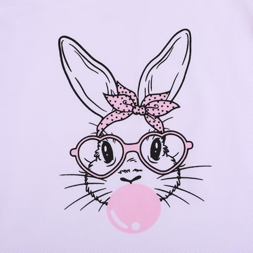Image of Easter Toddler Girls T-Shirts Bunny Short Sleeve Shirts Kids T Shirts Cotton Girls Summer Tops T-Shirts 3-8Y