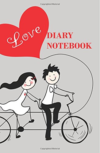 Love Diary Notebook: 120-page Blank, Lined Writing Journal - Makes a Great Gift for Men, Women and Kids (5.25 x 8 Inches/Gray and Red)