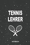 Tennis Lehrer Notizbuch: 110 Seiten Liniert 6x9 Schwarz. Perfekt zum festhalten von Trainingsfortschritten bei Tennis Schülern.