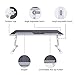Nearpow Laptop Bed Tray Table, Adjustable Laptop Bed Stand, Portable Standing Table with Foldable Legs, Foldable Lap Tablet Table for Sofa Couch Floor - Medium Size