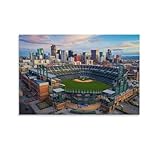 Coors Field Stadium Canvas Painting Living Room Wall Art Denver Skyline Cityscape Posters And Prints Baseball Sports Black And White Wall Art Canvas Painting Posters And Prints Wall Art Pictures for L
