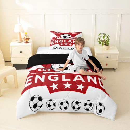 Image of Feelyou Football Soccer Comforter Set Twin Size Bedding Set