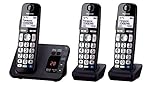 telefono inalambrico panasonic con contestador automatico Pantalla LCD retroiluminada blanca de 1,8 pulgadas, con teclado grande fácil de usar e indicador de timbre grande