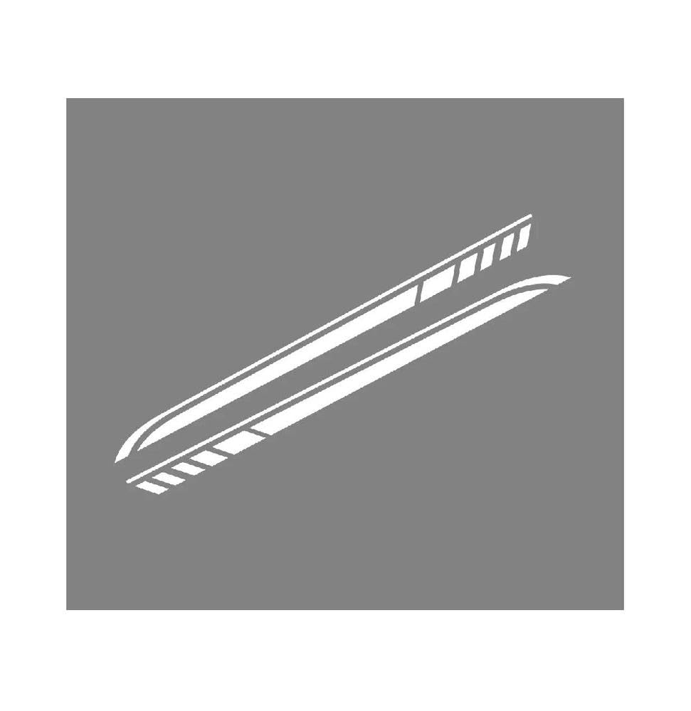 Car Door Sticker Racing Stripe Decoration Decal 190x11.2cm(Glossy White)