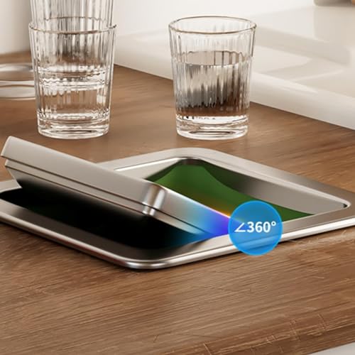 Composteur rectangulaire argenté encastrable pour éliminer les odeurs de cuisine - 5