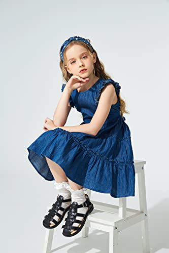 J.esterguard Girls Denim Dresses Sleeve A-Line Casual Dresses Sundress, Fit 14-16Years Party Dresses For Girls1641-5-7 #TOP1