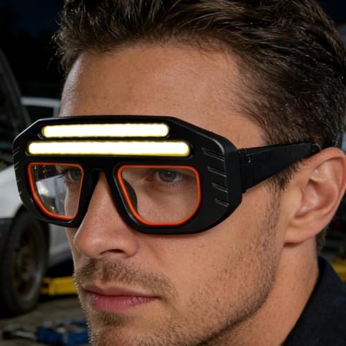 Gafas tipo linterna frontal recargables con sensor de movimiento integrado 3