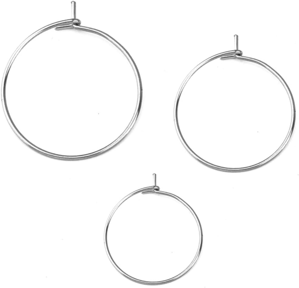 200pcs Adabele 316 Stainless Steel 20mm/0.8 Inch Waterproof Round Hoops