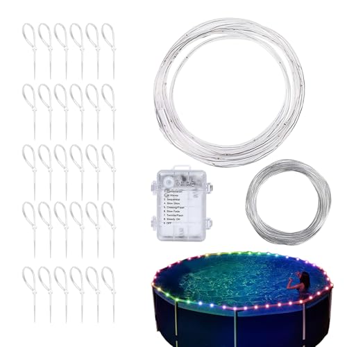 Luces De Cable Para Exterior | Impermeable Y Portátil Con 12 Colores Diferentes Colores,Luces De Cable LED Con Función Cambiante De Color,Portátil Alimentado Por Batería Para Camping Coche Hogar