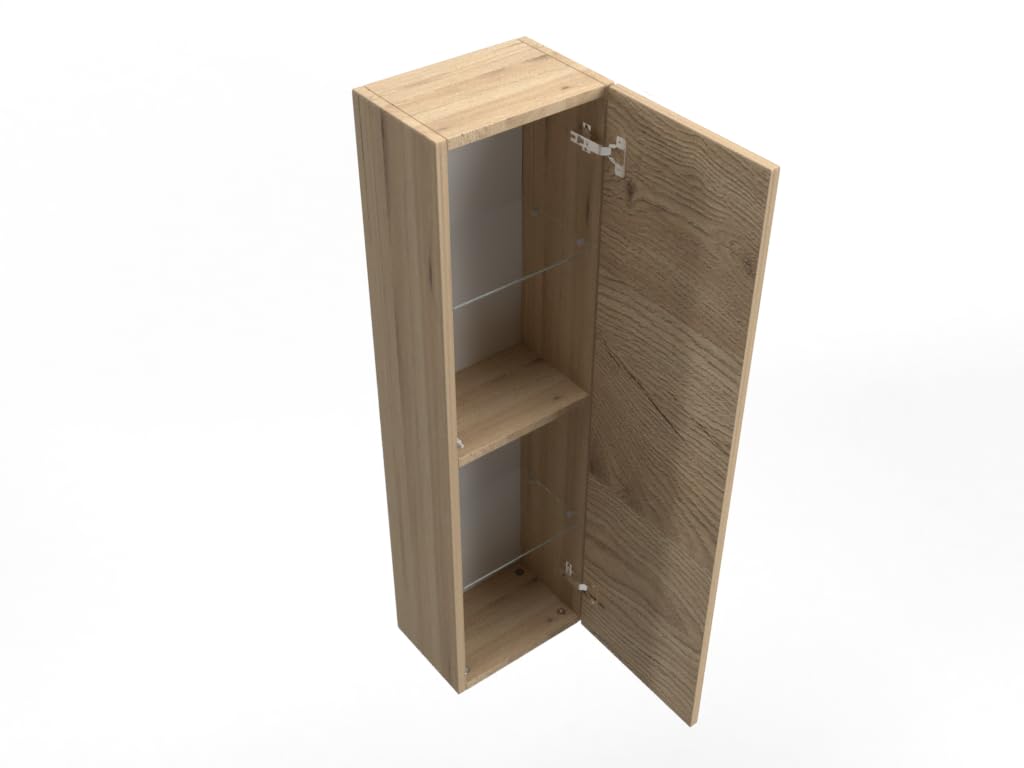 MaMa Store Atena Colonna in Kit Reversibile con sistema di apertura push and pull, Laminato, QUERCIA NATURALE L. 30 X P. 22 X H. 110 Cm
