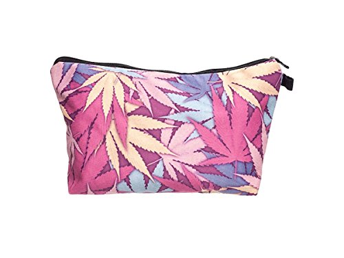 Preisvergleich Produktbild Alsino Kosmetiktasche Kulturbeutel Kulturtasche Make Up Case Schminktasche Beautycase, Variante wählen:KT-003 Marihuana bunt