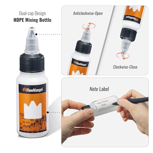 Flowmangol Vortex Mini 3000 Paint Shaker for Airbrush Acrylic Paint, Miniature Model Paint Mixer with Mixing Balls & Empty Dropper Bottles - 30 ml for Hobbies, Nail Gel Polish, Ink, Eyelash Glue by Flowmangol - Image 7