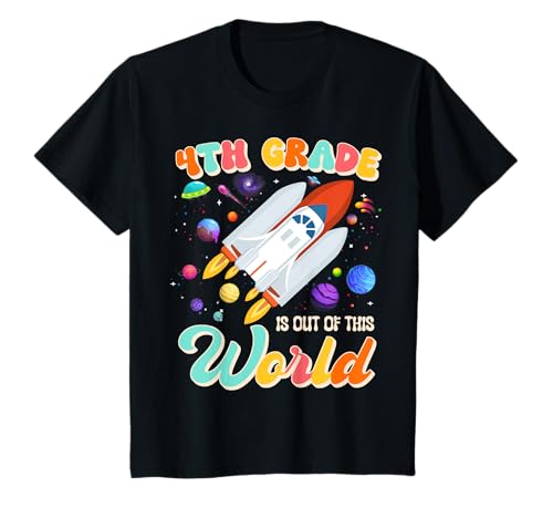 Kids 4th Grade Student Teacher Astronaut Space Back To School T-Shirt