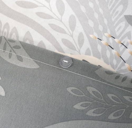 4-Piece Jasmine Silver Duvet Cover Set Super King 260 x 220 cm - Image 3
