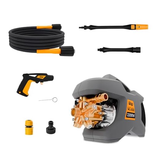 WAP WL 4200 Lavadora Profissional de Alta Pressão 5 Pistões 2200W 1305PSI Vazão 510L/H Motor de Indução Stop Total Elétrica com Fio 220 Volts