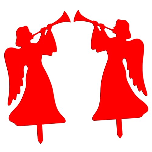 CANIGHT 2piezas Señales De Jardín De Ángel Para Decoración Navideña Adornos Para Patio Decoraciones De Exterior Con Estacas