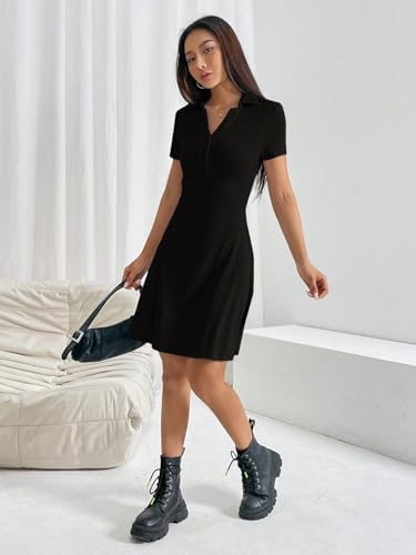 Image of TOPLOT Women's Western Dresses | Knee Length Dress | Stylish Design Fit | One Piece Bodycone | Trendy Look Styling | Easy Movement | Perfect for Casual, Outings (5237)