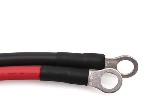Miniatura 8 de Cable de batería 4AWG de 12 pulgadas, juego de cables inversores de energía de batería con terminales de 38 pulgadas, calibre 4 x 12 pulgadas (1