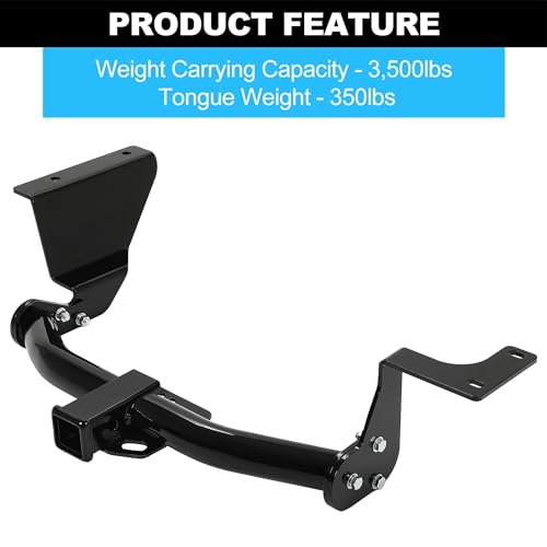 Image of ECOTRIC Trailer Hitch Compatible with CRV CR-V 2-inch Towing Hitch Receiver