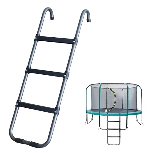Trampoline Ladder, 3 Step Trampoline Ladder, Trampoline Stairs with Horizontal and Wide Steps, Trampoline Accessories for Children Kids