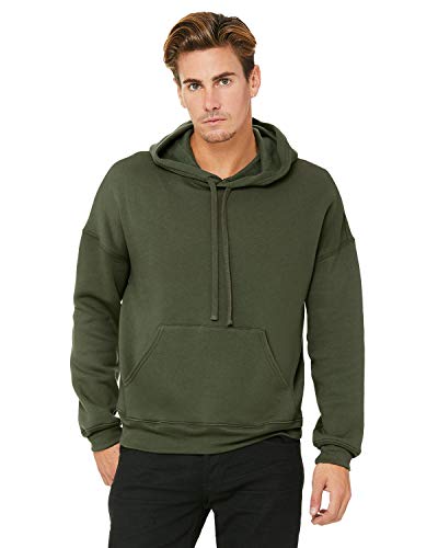 Bella + Canvas 3729 Unisex Sponge Fleece Pullover DTM Hoodie Military Green