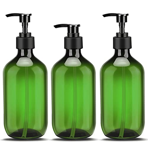 Dispensadores de Baño, 500 ML Botella de Bomba Recargable para Loción, Champú, Gel de Ducha, Crema para Manos, Botellas Vacías de Plástico de Baño para Viajes, Hotel - 3 PCS Dispensadores de Baño, 500 ML Botella de Bomba Recargable para Loción, Champú, Gel de Ducha, Crema para Manos, Botellas Vacías de Plástico de Baño para Viajes, Hotel - 3 PCS