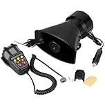 QWORK® Car Horn with 120dB, 7 tones, easy connection via cigarette lighter, waterproof for 12V trucks, vehicles, boats