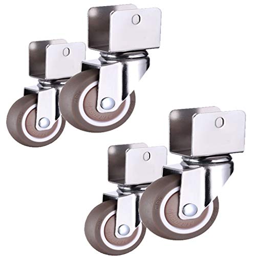 Roulettes robustes en caoutchouc de 3,8 cm avec visserie incluse
