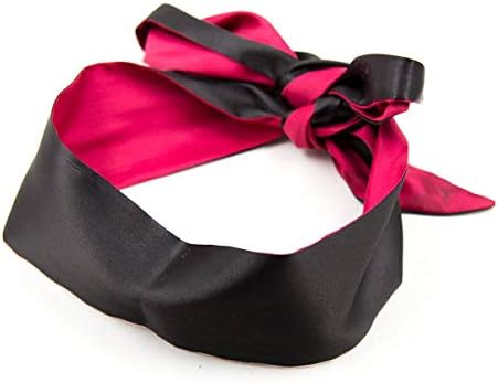 Sleeping Mask Satin Eye Mask Red Black Blindfold,57 Inches