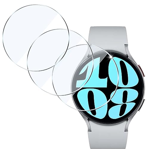 対応 Galaxy Watch 6 44mm ガラスフィルム 3枚セット【日本製素材旭硝子製 全面保護】スマートウォッチ 用 ギャラクシー ウォッチ 6 44MM 液晶保護フィルム 高速反応 耐衝撃 傷防止 高透過率 自動吸着 指紋防止 気泡ゼロ タッチ感