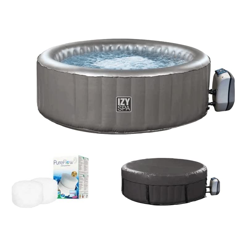 Netspa Pack Spa hinchable Izy – 2 + 1 plazas, lote de 3 cartuchos, lona y cobertura SPARO