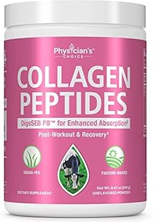 Collagen Peptides Powder - Max Absorption - Supports Hair, Skin, Nails, Joints & Post Workout Recovery - Hydrolyzed Protein(Type I & III) with Digestive Enzymes, Grass Fed, Non-GMO, Gluten-Free
