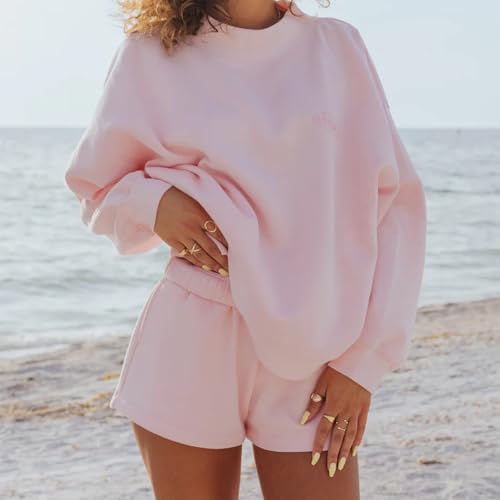 Womens Sweat Shorts with Pockets Comfy High Waist Drawstring Workout Lounge Shorts Loose Fit Short Athletic Jogger3