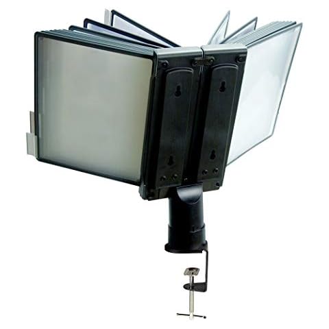 Aidata FDS011L-20 Desk Clamp Reference Organizer with 20 Display Panels, Displays Up to 40 Pages Cover