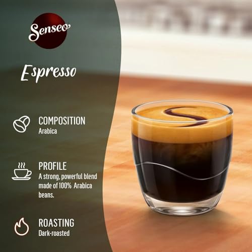 Senseo Espresso Coffee Pods – 48 Count – Powerful & Aromatic Dark Roast – Single-Serve Coffee Pads Compatible with Senseo Machines – Imported from the Netherlands