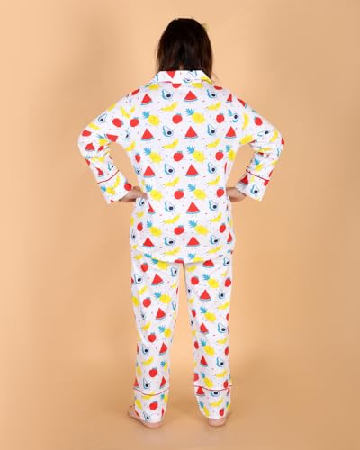 Image of The Mom Store Pajama Set for Women | Soft Cotton Breathable Nightwear for Comfortable Sleep | Stylish Elegant Sleep Suit & Lounge Wear for Womens | Everyday Nightsuit | Shirt Pyjama Set for Women