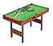 Leomark Billard Tables Jeu Enfants Jeu de en Bois avec Table de Billard Family Game Jouets pour La Maison Fête Dimensions: 120 x 62 x 69 (hauteur) cm