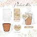 Cinrobiye 50 Sets Let Love Grow Wedding Favors for Guests Seed Packet Bags (Seed Not Include) with Tags & Labels Flowerpot for Bridal Shower Party Favors Bulk Wedding Souvenirs for Guests(Retro)