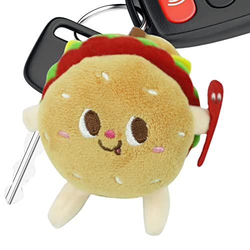 Eayoly Llavero de Comida de Juguete de Peluche - Cute Plushie Toys Simulación Comida Animal de Peluche,Hamburguesa de Felpa Suave, Perro Caliente, Papas Fritas, Muslo de Pollo, Juguetes de Peluche Cover