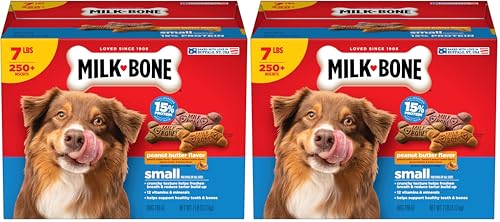 Image of Milk-Bone Peanut Butter Flavor Naturally & Artificially Flavored Dog Biscuits - Crunchy Dog Treats - 7 Pounds (Packaging Design May Vary),(Pack of 2)